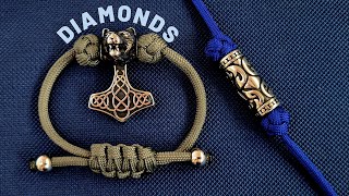 SECURE the CHARM with DAZZLING Diamond Knots  Create a Stunning Sliding Knot Bracelet paracord [upl. by Leach682]