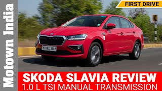 Skoda Slavia 1 L TSI petrol Manual Transmission  First Drive [upl. by Stoll]