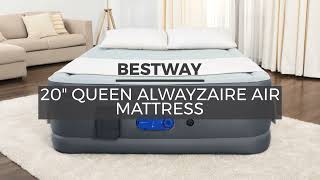 Bestway Alwayzaire 20 inch Queen Air Mattress with Builtin Pump and Antimicrobial Coating [upl. by Yenittirb729]