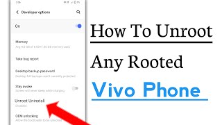 How To Unroot Any Rooted Vivo Phone [upl. by Daht]