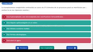 QCM parasitologie toxoplasmose residanat alger [upl. by Whitten4]