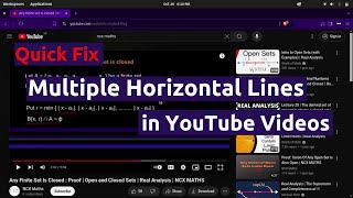 Fix Multiple Horizontal Lines In Youtube Videos in Linux  Screen Tearing Videos in Chrome Ubuntu [upl. by Aihsram]