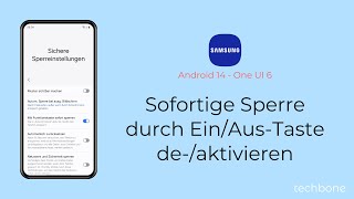 Sofortige Sperre durch EinAusTaste aktivieren oder deaktivieren  Samsung Android 14  One UI 6 [upl. by Hulda]