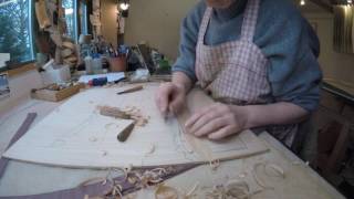 Cutting Japanese Woodblock shina ply [upl. by Sinai]