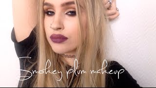 ♡ Warm smokey cat eye and dark plum lips  makeup tutorial ♡ [upl. by Malet452]