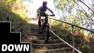 How to Ride Down Stairs on a Mountain Bike The 4 Key Tips [upl. by Angell]