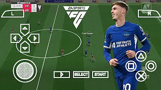 eFootball PES 2024 PPSSPP Patch EA Fc V4 Update Transfer New Call Name Best Graphics [upl. by Ira]