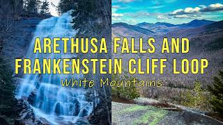 Clifftop and Waterfall Views in Crawford Notch on 5mile Arethusa Falls and Frankenstein Cliff Hike [upl. by Swart]