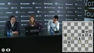 Round 7 Press conference with Kramnik and Ding LIren [upl. by Nnairrek]