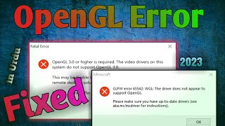 How to Fix OpenGL Error GLFW 65542OPENGL 30 Fix All SoftwareGames  In Hindi Urdu [upl. by Kalindi]