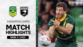 Kangaroos v Kiwis  Match Highlights  2023 Pacific Championships [upl. by Nelie]