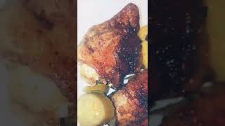 Jerk chicken yellow rice and red kidney beans cabbage dont forget to subscribe [upl. by Castra647]