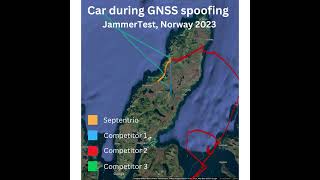 Spoofing car test  Septentrio GNSS receiver not spoofed [upl. by Oinesra479]