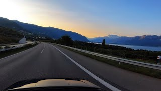 Autofahrt von ChâtelStDenis nach Montreux Le Pertit Süd  Region Genfersee [upl. by Wier968]