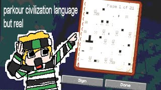 Now YOU can learn the MINECRAFT PARKOUR LANGUAGE download in description [upl. by Barris938]