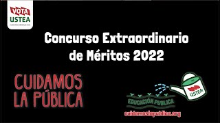 Vídeo tutorial Concurso Extraordinario Méritos 2022 [upl. by Bryan872]