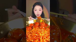 ramen and dumpling best combination fast mukbang mukbang ramen dumplings shortsfeed trending [upl. by Ecnedurp]