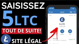 Réclamez GRATUITEMENT 5 LITECOIN  Miner Des Litecoins Gratuitement Revenu PASSIF SANS INVESTIR [upl. by Akirej]