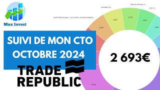 Suivi de mon CTO Trade Republic  Octobre 2024 [upl. by Nawtna796]