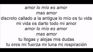 Lo mio es amor tony vega con letra [upl. by Booker]