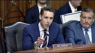 Hawley Exposes Biden Judicial Nominee For Lying About Ties To FarLeft Antisemitic Organization [upl. by Introc192]