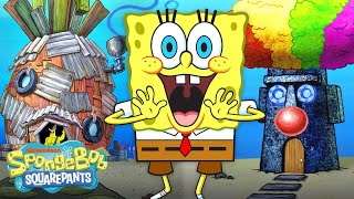 Every Time Bikini Bottom Homes were Remodeled 🔨  55 Minute Compilation  SpongeBob [upl. by Tinya]