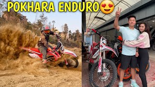 POKHARA ENDURO RACE KO LAGI PRACTICE GARDAI😍  DIRT BIKE IN NEPAL  LADY RIDER alishakhadgi9769 [upl. by Tuinenga]