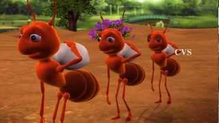 Cheema entho chinnadi  Ants 3D Animation Telugu Rhymes For Children with Lyrics [upl. by Philipps385]