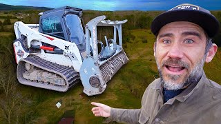 Clearing Land with Forestry Mulcher Building our 14 acre Homestead [upl. by Neerahs227]