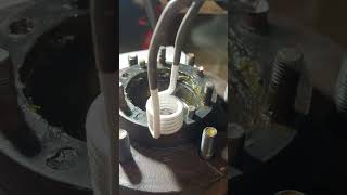 Heating stud bolt with induction heater [upl. by Ahsekam285]