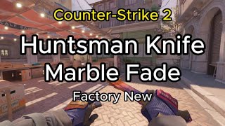 HUNTSMAN KNIFE  Marble Fade 2024  Factory New FN  Skin Showcase  Animation CS2 [upl. by Suoicul423]