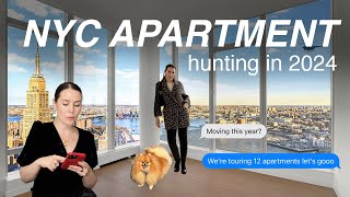 NYC apartment hunt touring 12 apartments wrent prices  moving in New York after 35 vlog [upl. by Durning]