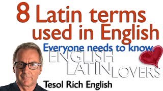 English Lesson  8 Latin words or expressions used every day in English you need to know [upl. by Nalyk]