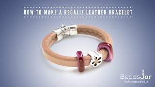 How to make a Regaliz leather bracelet [upl. by Aldora933]