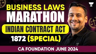 Indian Contract Act 1872 Special  Business Laws Marathon  CA Foundation  CA Ankit Oberoi [upl. by Tonya549]