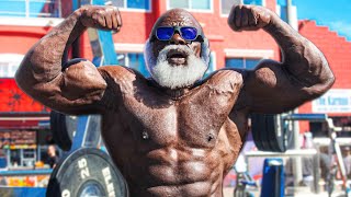 Old Man Super Power Strength at Muscle Beach [upl. by Atirehc]