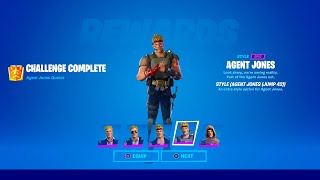 How to Unlock Agent Jones Styles in Fortnite All Agent Jonesy Challenges [upl. by Lindholm709]