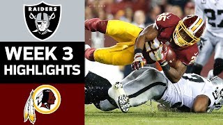 Raiders vs Redskins  NFL Week 3 Game Highlights [upl. by Htessil144]