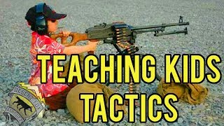 Munchkin Squad  Teaching Kids Airsoft Tactics KRYTAC SPR MK2 [upl. by Kaitlyn]