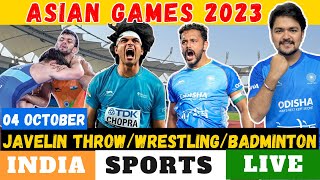 🔴Medal Events  04 Oct Asian Games 2023  Wrestling  Archery Badminton Hockey Kabaddi [upl. by Draillih]