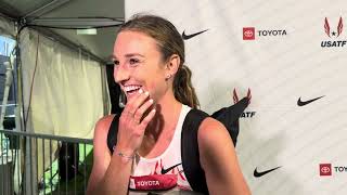 Bowerman Track Clubs Elise Cranny After Winning The USATF Outdoor Championship 10000m Final [upl. by Silohcin]