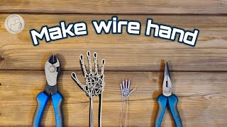 tutorial  how to make wire hand wire sculpture  ساخت دست مجسمه سیمی [upl. by Lairea]