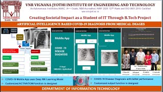 BTech IT2021 Final year students project on Covid 19 prediction using deep learning model [upl. by Hnao780]