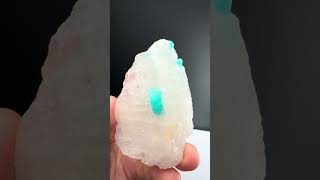 Paraiba Tourmaline on Quartz from Brazil  Fine Art Minerals  Paraiba Tourmaline [upl. by Ecirtac]