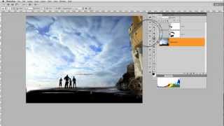 PHOTOSHOP CS5 correzione cielo bruciato sovraesposto [upl. by Issi]