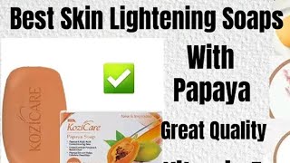 Kozicare Skin Brightening Soap  Kozicare papaya soap  Result within 1 week  How to use correctly [upl. by Ballou]