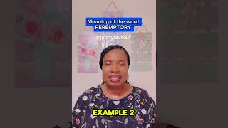 What is the meaning of the word peremptory englishteacher vocabulary shorts [upl. by Rise]