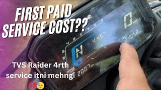 TVS raider paid service cost 💲  tvs raider maintenance cost 💔💔😢 [upl. by Irahcaz683]