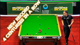 Ronnie OSullivan vs John Higgins  Riyadh Season World Masters Snooker 2024 4 Centuries in a Row [upl. by Aldarcie651]