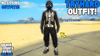 Easy Black Joggers Ripped Shirt Glitch Tryhard Modded Outfit In GTA 5 Online No Transfer [upl. by Evanthe]